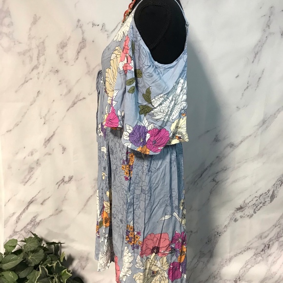 5🌟Reviews BLUE FLORAL DRESS - Picture 3 of 8